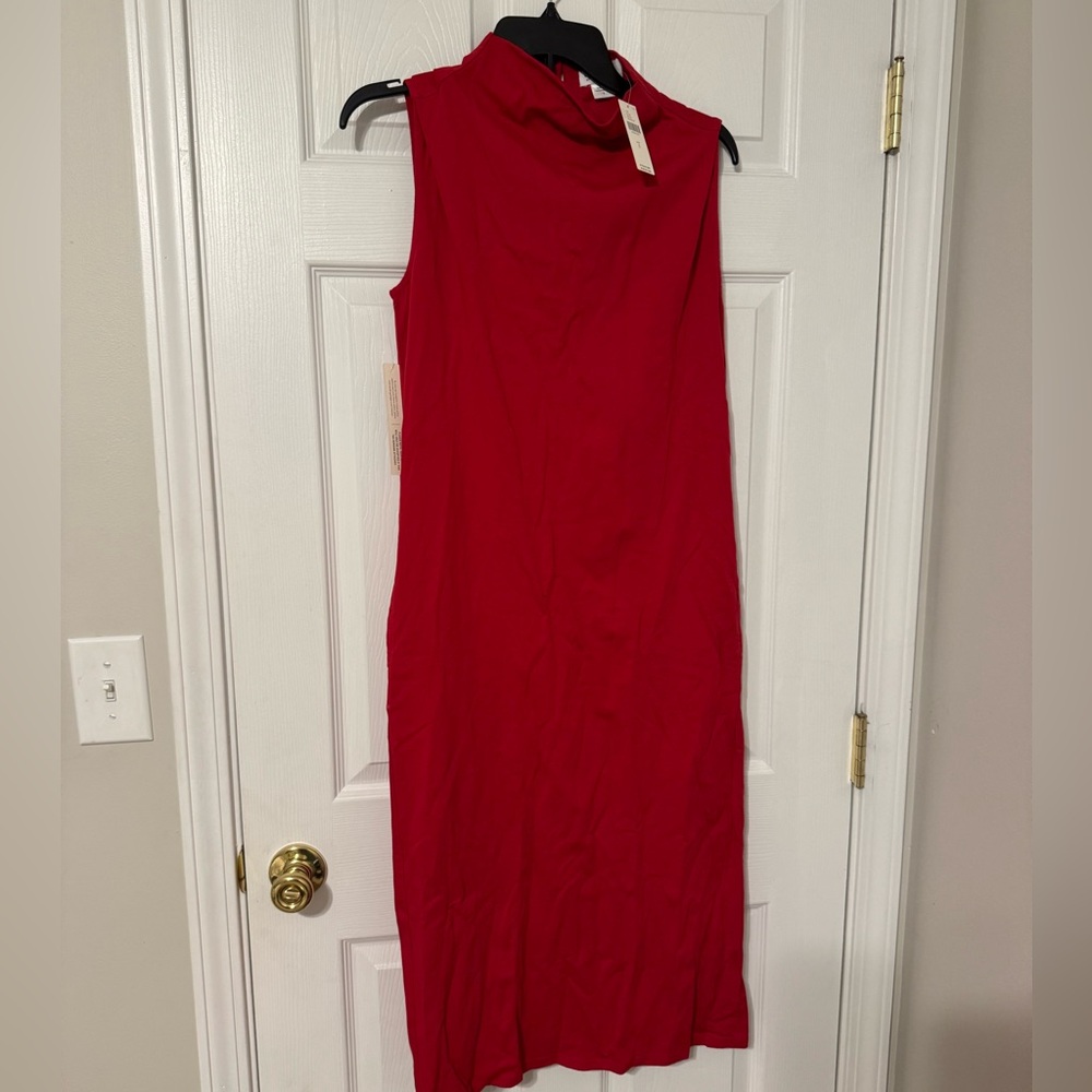 Red Anthropologie Straight Knit dress